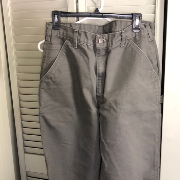 Carhartt Men's Green Work Pants - Picture 3 of 11